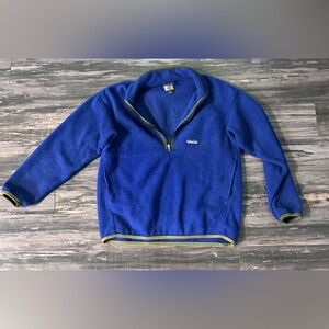 Patagonia Kids Synchilla Marsupial Half Zip Pullover Blue ‎ Size Sz XLarge